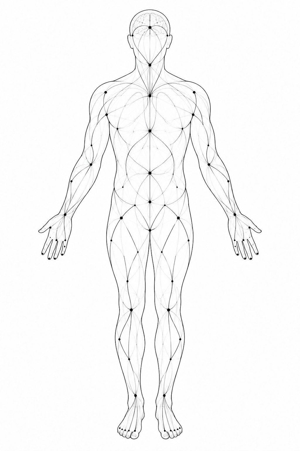 Line drawing of the human body