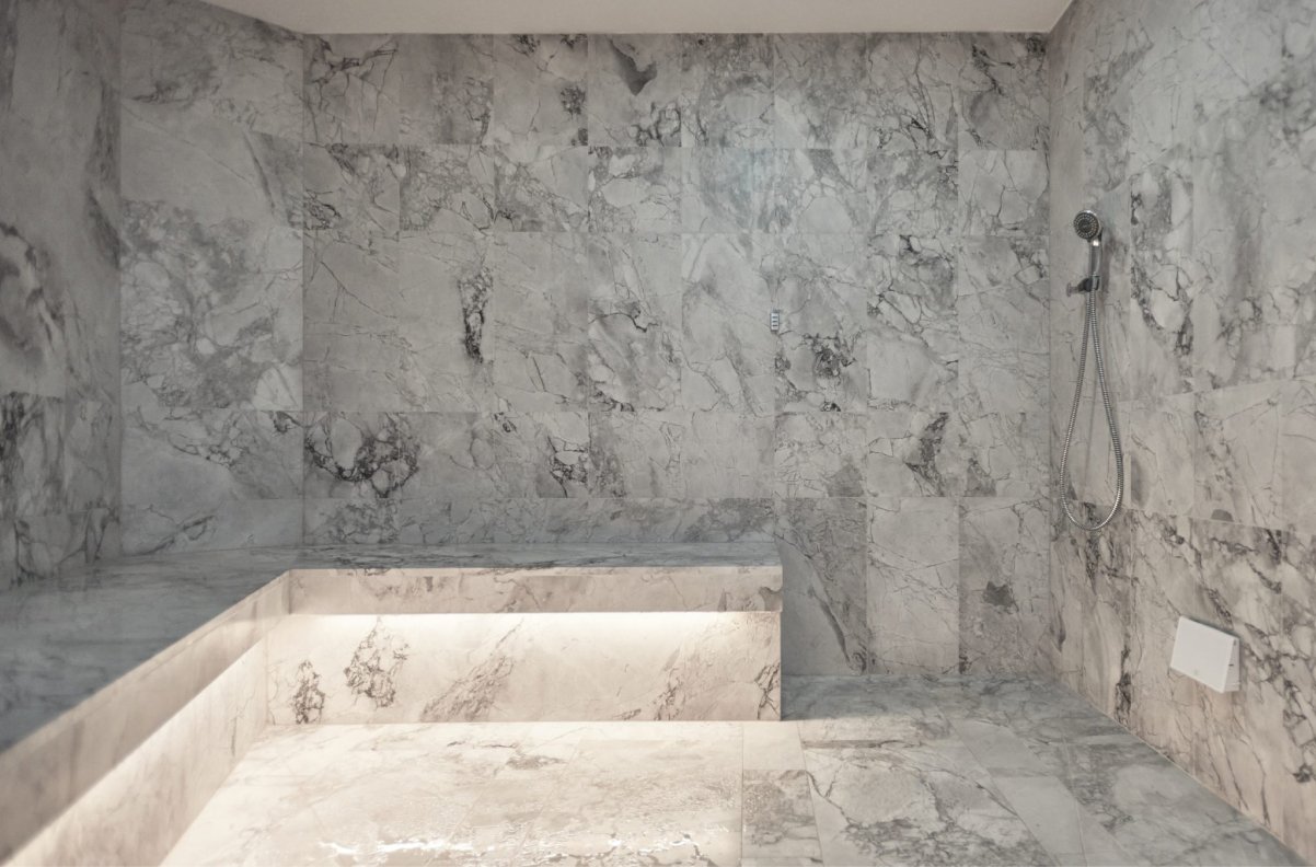 Ritz Carlton Key Biscayne marble steam room